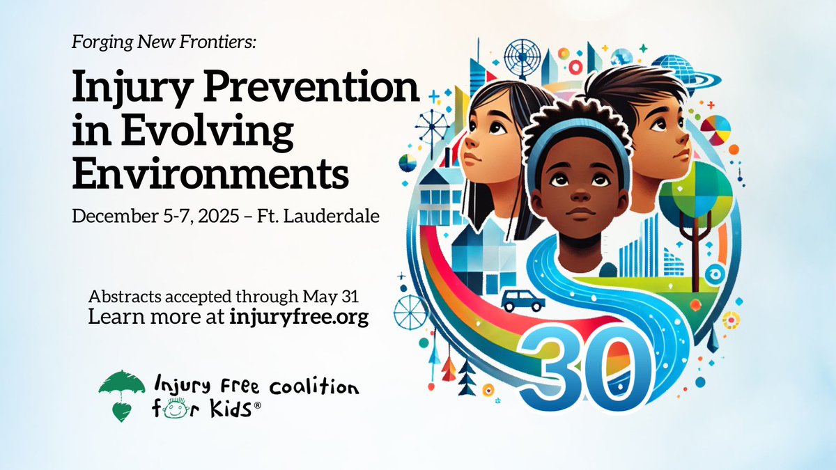 Now accepting abstracts for our annual conference in sunny Florida! This is a great opportunity for trainees, junior faculty, non-clinicians, and more!

Learn more and submit here:
injuryfree.org/2025conference/

#BeInjuryFree 
<a href="/T4CIP_/">T4CIP (Trainees for Child Injury Prevention)</a> <a href="/savir_org/">SAVIR</a>