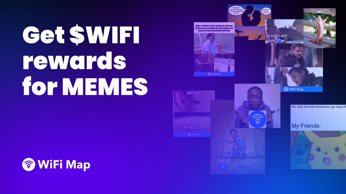 wifimapapp's tweet photo. The map is on 🔥– the memes are COMING. 🤣

Drop your wildest WiFi memes and make $WIFI history. 🙌🏻

✅ How to enter
1. Post your memes with #MemetheMap + @wifimapapp tagged
2. Submit as many as you want. Go full meme berserk mode.
3. Don't forget to add your MetaMask wallet address (Polygon Mainnet @0xPolygon ) to receive the reward.

Submissions close: April 1st
10 winners will be announced shortly after. We don’t rush greatness.

Fame, $WIFI, and chaos await.

#MemetheMap