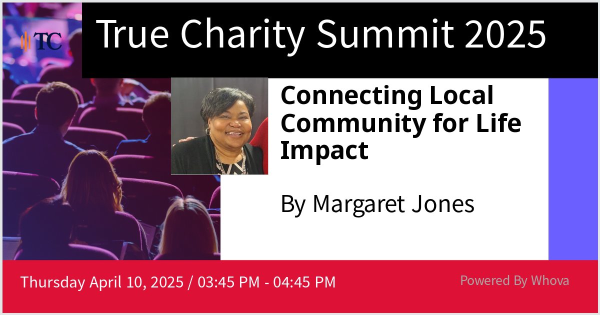 jobsforlife's tweet photo. I will give a talk at True Charity Summit 2025 on Connecting Local Community for Life Impact. Hoping for a great turnout!  - via #Whova event app https://t.co/BsXM8Iedc4