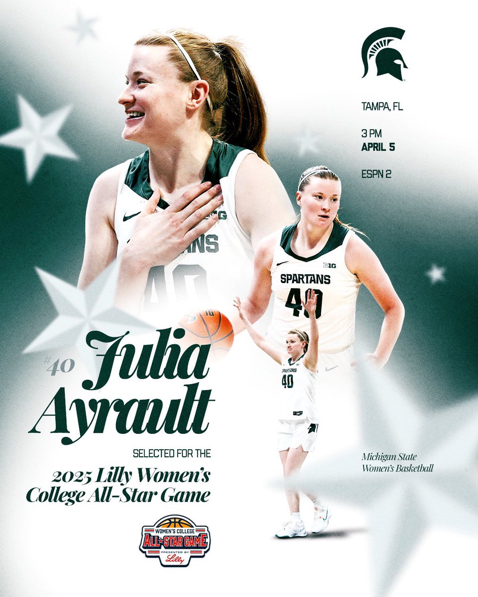 Another chance to watch <a href="/juliaayrault/">Julia Ayrault</a> in action!🤩

Tune in to ESPN2 at 3pm April 5th Women’s College All-Star game!
