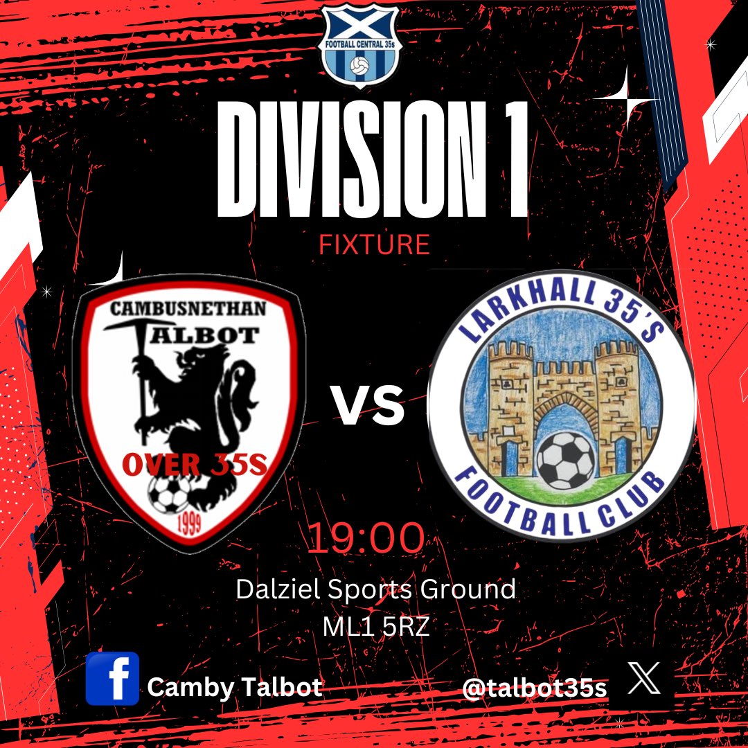 🔴⚫️🏆 LEAGUE FIXTURE 🏆⚫️🔴

3rd league fixture of the campaign 

Better performance needed than our last one 

6:15 meet at Park 
<a href="/centregions35s/">Football Central 35s</a> <a href="/scottish_aff/">AmateurFixturesResultsSCO</a>