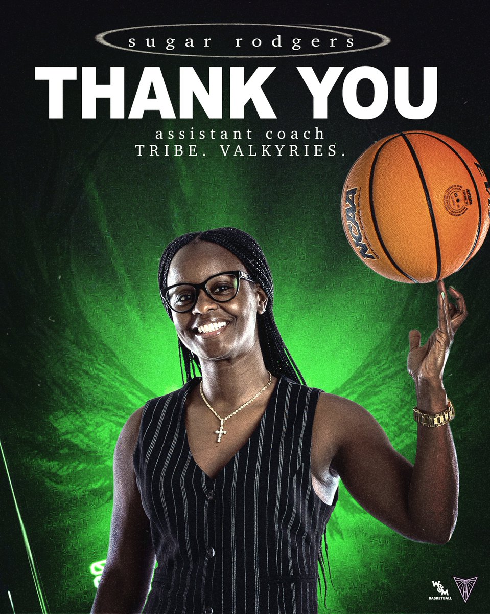 𝙏𝙝𝙖𝙣𝙠 𝙮𝙤𝙪, 𝙎𝙪𝙜𝙖𝙧‼️

Assistant Coach Sugar Rodgers is off to the <a href="/WNBA/">WNBA</a> to be on the coaching staff of the <a href="/valkyries/">Golden State Valkyries</a>! Your impact on our program will not be forgotten 🤟

Read more&gt;&gt;tinyurl.com/28yq7glg

#GoTribe | #TOD