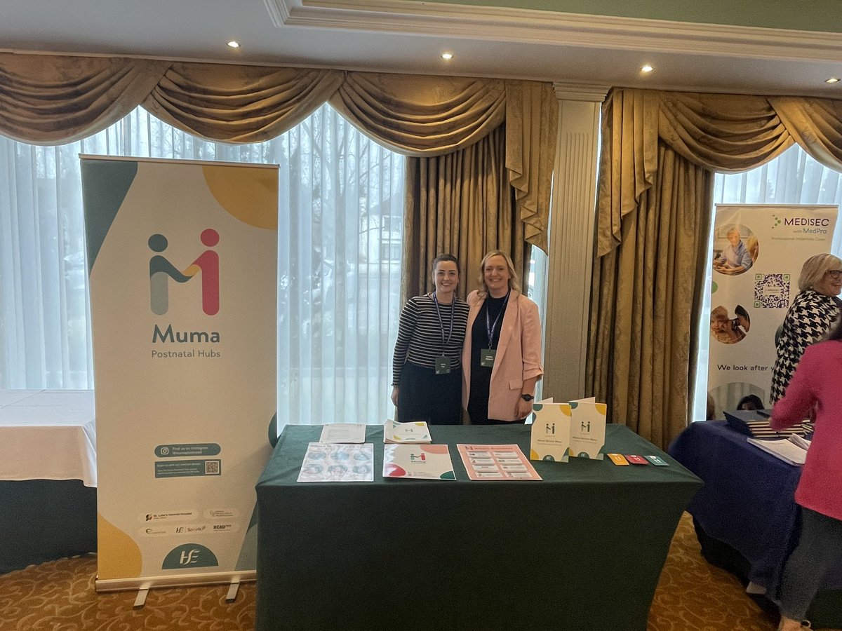 Linking in with our community colleagues, GP practice nurses at the National immunisation conference in Kilkenny  showcasing our fantastic MUMA  hub  post natal service #NationalImmunisationConferenceSeries2025 instagram.com/mumapostnatal?…