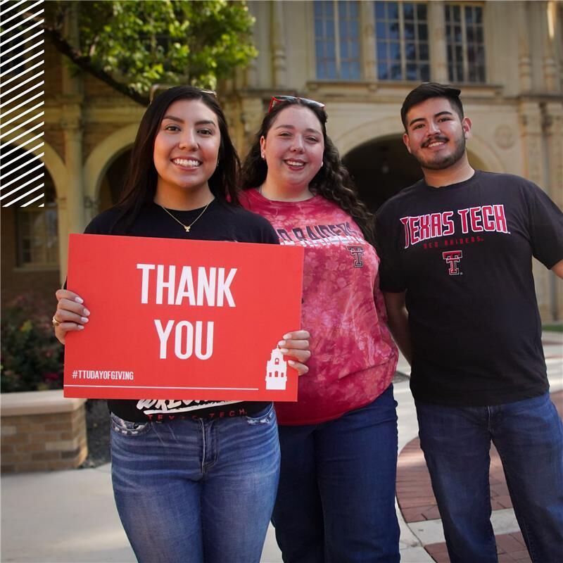 Thank you donors for participating in Day of Giving 2025!

Your generosity is empowering student success and future opportunities. Every contribution makes a meaningful difference. #TTUDayOfGiving