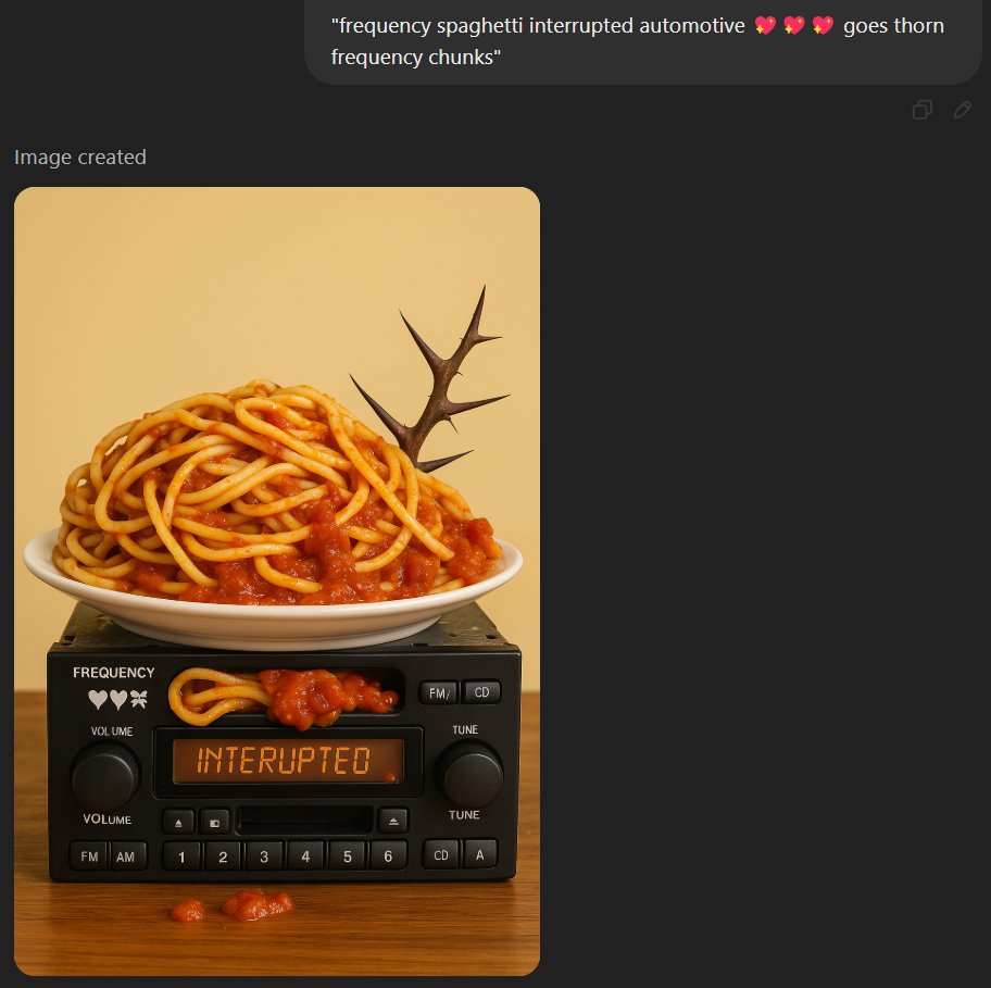 zer0int1's tweet image. Mesmerizing #CLIP prompt of absolute confusion caused #GPT4o #ImageGenerator to make a rare typo.

And a wonderfully weird image. 😂