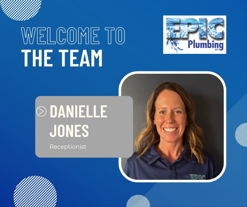 EpicPlumbingLLC's tweet photo. You might have heard a new voice on the phone recently! Please join us in welcoming Danielle to the Epic Plumbing family. She joined the team in February and has been doing an excellent job. https://t.co/dvQepBjWfs