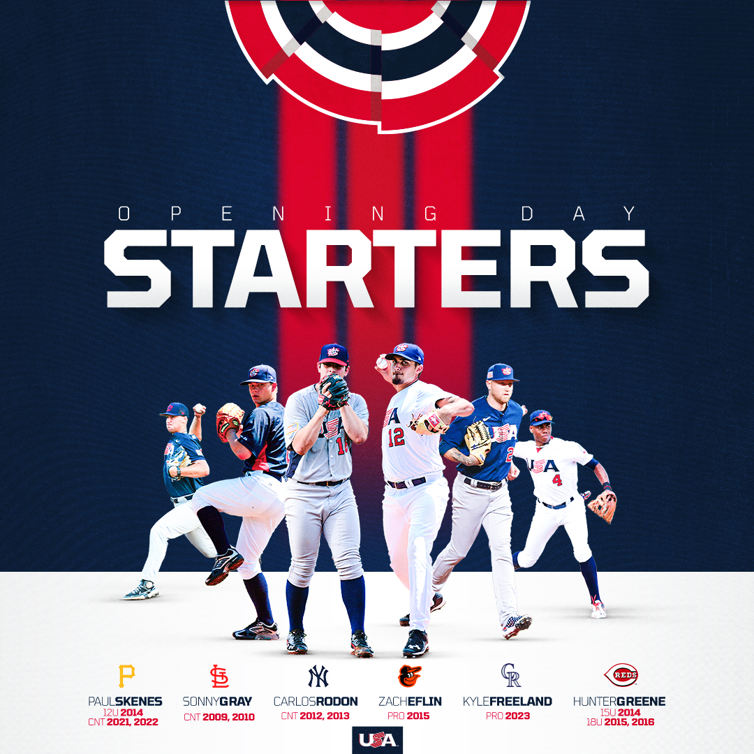 #TeamUSA 🇺🇸 meets #OpeningDay

SIX alums get the nod to kick off the 2025 <a href="/MLB/">MLB</a> season! 🫡