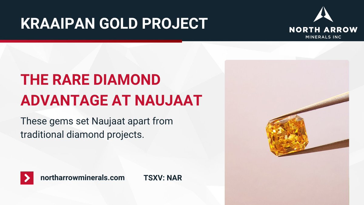 North Arrow Minerals has a project in Canada’s Arctic containing rare, high-value, Type Ib yellow-to-orange diamonds: the Naujaat Project.  

🔎 Discover why these gems are so unique: northarrowminerals.com/projects/diamo…

TSXV: NAR