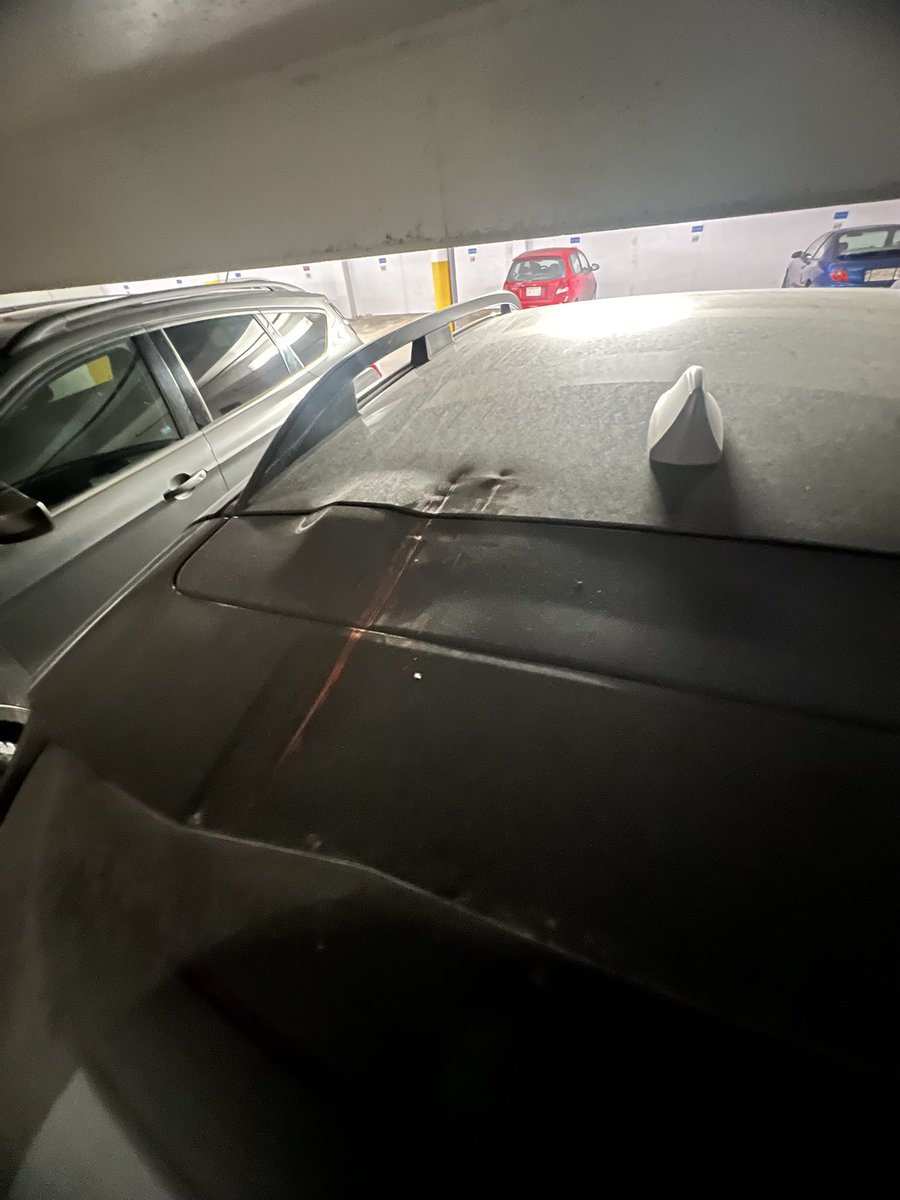 spf1605's tweet photo. Lack of accountability from #parkchamp and #collierscanada #mcfarlanetowercalgary #safetyissue #lackofsignage #parkade 
Assigned a parking bay that had low clearance with no proper signage. 
Was told by #ParkChamp that I park at my own risk. https://t.co/w0qgUxHfUm