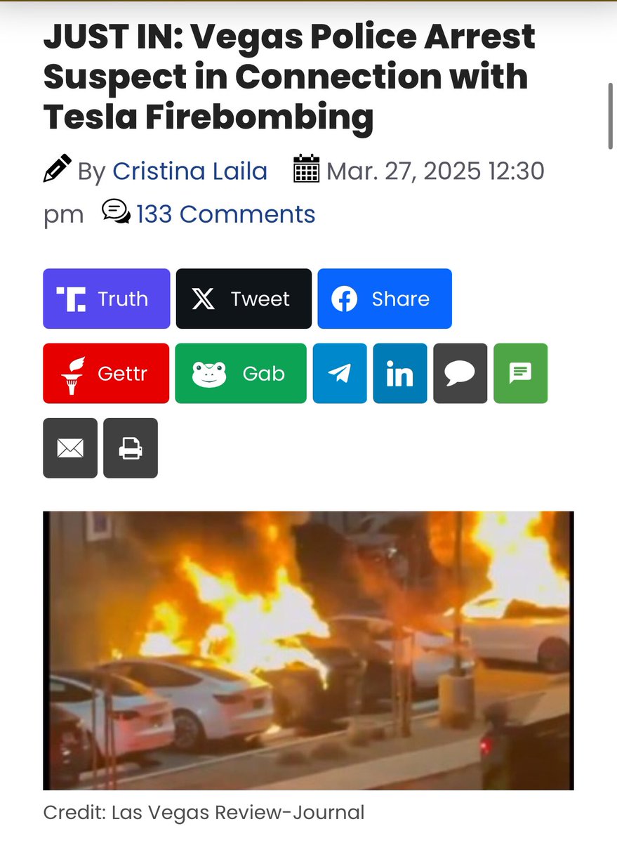 moethajib2's tweet image. Las Vegas police has arrested a suspect responsible for the Tesla Service Firebombing.
According to police, Paul Kim used Molotov cocktails and firearms during his attack on the Tesla center last Tuesday morning.
Kim was charged with third-degree arson, shooting a gun into an…