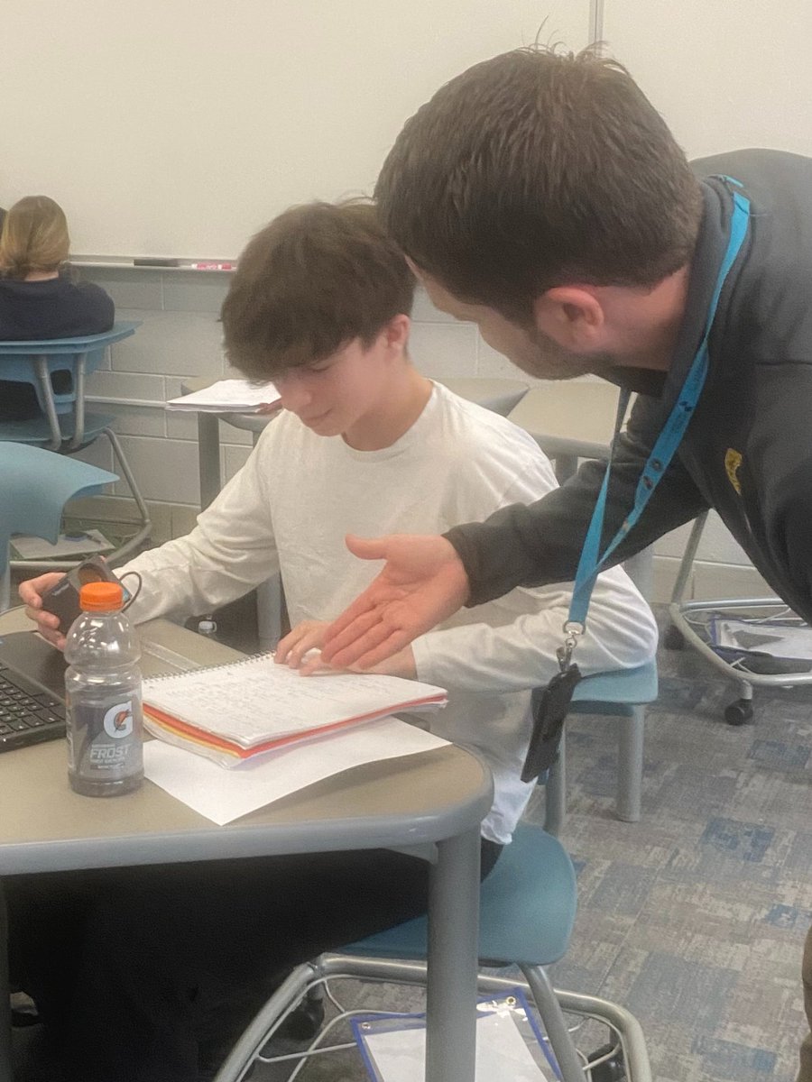 Ms. Johnson's Algebra and Trig Honors class had a guest appearance from physics teacher Dr. Bonner today as they did a joint motion sensor math/science lab about graphing trig functions! Great cross-curricular work!