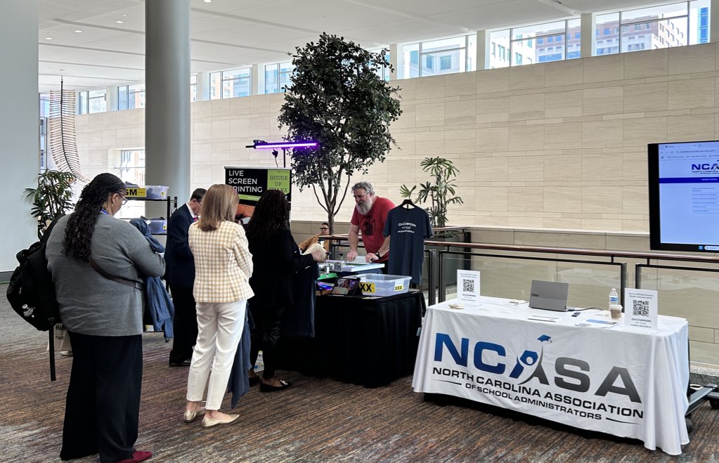 Check out these “Champion Our Local Public Schools” shirts, printed on-site by <a href="/House_of_Swank/">House of Swank</a>! A big thank you to everyone who joined us to learn about <a href="/NCASAtweets/">NCASA</a> Advocacy Center and how to get involved #LeadInspireAchieve #EdLeadership2025 #ChampionOurLocalPublicSchools