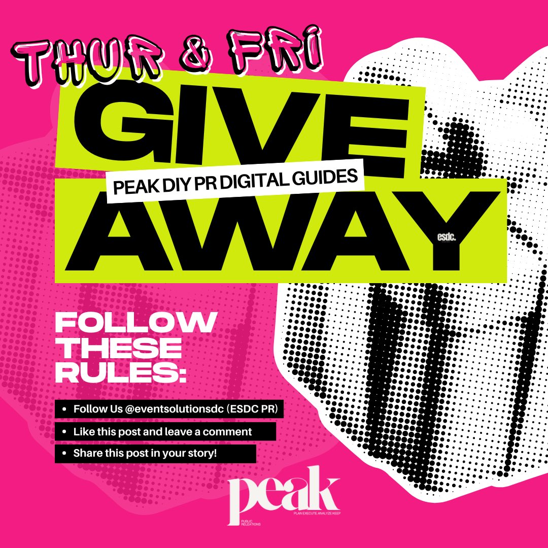 EvntSoluDC's tweet photo. Today &amp; Friday only: I'm giving away ONE PEAK DIY PR Digital Guide for FREE! Pick from:

📘 DIY PR Starter
📊 SMART Goals 2025
🤖 100 AI Prompts
📄 Biz Plan Guide

To enter:
✅ Follow @eventsolutionsdc (IG)
✅ Like + comment your pick
✅ Share + tag us

#PR #Digital #Free https://t.co/NDJFpGoGRq