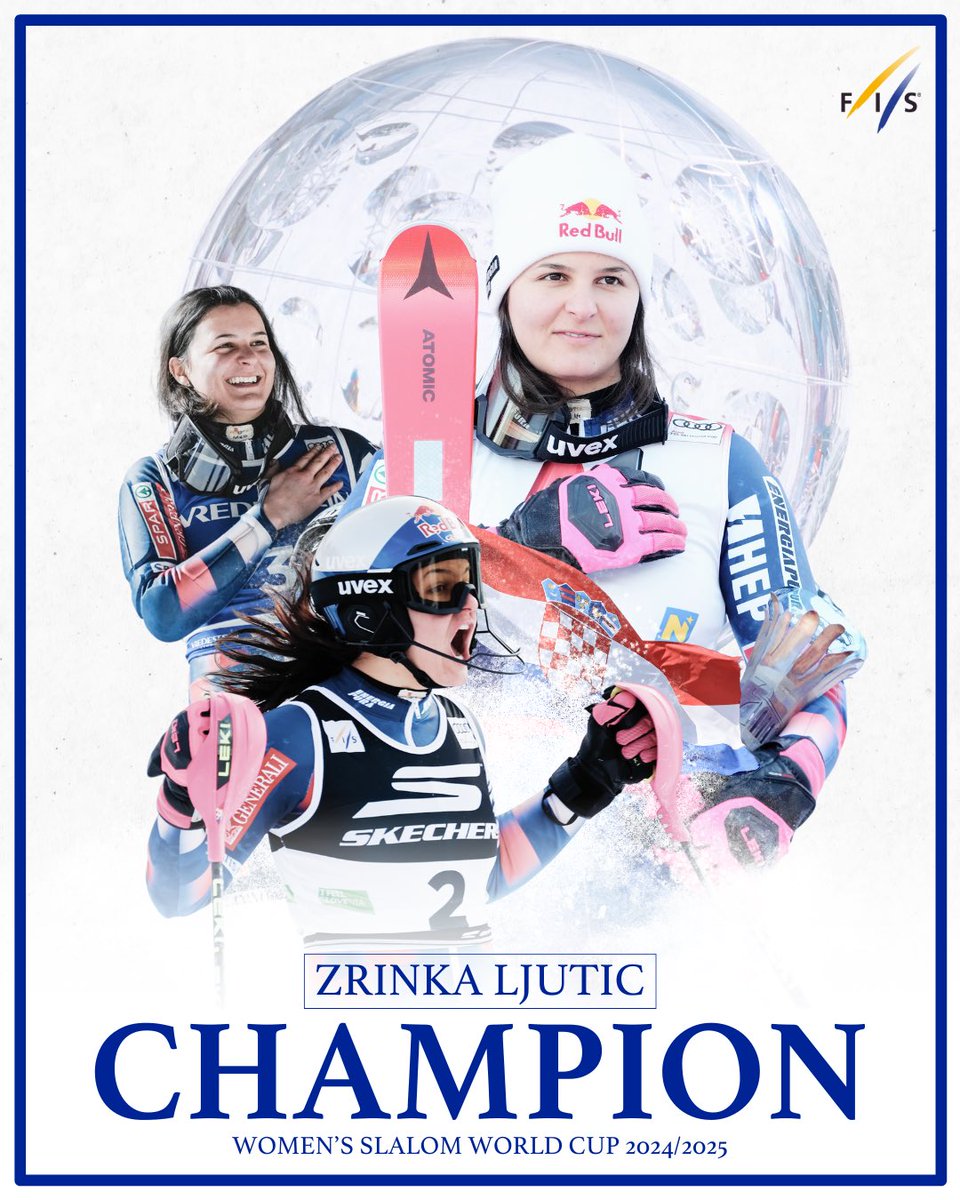 Zrinka Ljutic 🇭🇷 is the 2024/25 Slalom World Cup Champion! 🔮First ever Crystal Globe✨

📊 3 World Cup wins, 4 podiums, and 9 top 10 finishes!

#fisalpine