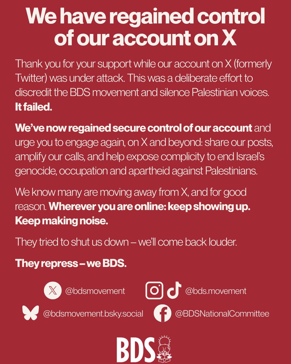 BDS movement (@bdsmovement) on Twitter photo 