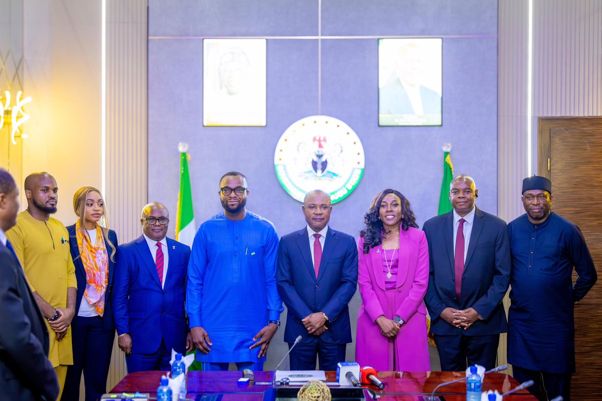 PNMbah's tweet photo. Pleased to receive the Honourable Minister of Communications, Innovation, and Digital Economy, Dr Bosun Tijani, today. He was in Enugu to strengthen collaboration between the Federal Government and our administration on several digital initiatives aimed at accelerating our state’s transition into a tech-driven economy.

His commendation of Enugu's rapid digital transformation is a testament to our commitment to building a thriving, technology-powered economy. Our administration is leveraging the digital economy to diversify revenue streams and achieve our vision of a $30 billion economy. From Smart Green Schools that equip our children with future-ready skills to our full transition to an e-governance platform that enhances efficiency and transparency, we are driving innovation across sectors.

Through our Command and Control Centre, we have deployed round-the-clock surveillance to strengthen security across Enugu. We are also finalising the integration of this system with the NCC Emergency Communication Centre to operationalise the Distress Response Squad, ensuring real-time emergency coordination via the national 112 emergency number.

We welcome the Federal Government’s support through Project 774 Connectivity, which will provide internet access to all 17 local government secretariats in Enugu. The planned Digital Innovation Complex, powered by Galaxy Backbone, will further accelerate our progress by hosting a Tier Three Data Centre, a co-working space for entrepreneurs, an incubation hub, and a digital skills training centre.

Additionally, over 200 state-owned institutions, including our Smart Green Schools, Primary Healthcare Centres, and the State Secretariat, will benefit from internet connectivity. The Federal Government’s commitment to establishing an Artificial Intelligence Regional Centre at the University of Nigeria Nsukka, launching the South East Zonal Office of NITDA in Enugu, and training 100 individuals in cybersecurity and infrastructure defence will strengthen our digital ecosystem.

We are also excited about NITDA’s Digital Literacy for All programme, which aims to train 1,555,000 Enugu residents in essential digital skills before 2027. This aligns with our vision to equip our people with the tools and knowledge needed to thrive in the modern economy.

Enugu is open for partnerships, and we will continue to collaborate with the Federal Government and private sector to consolidate our digital gains.

Tomorrow is here!