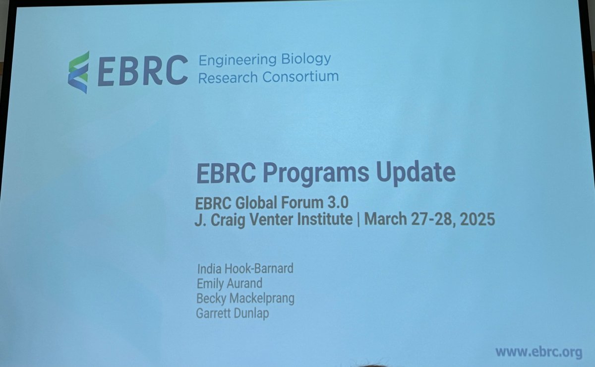 Today is the 3rd Engineering Biology Research Consortium Global Forum at the J. Craig Venter institute in La Jolla. Happy to represent development in biotechnology and synthetic biology for KAUST and The Kingdom.
