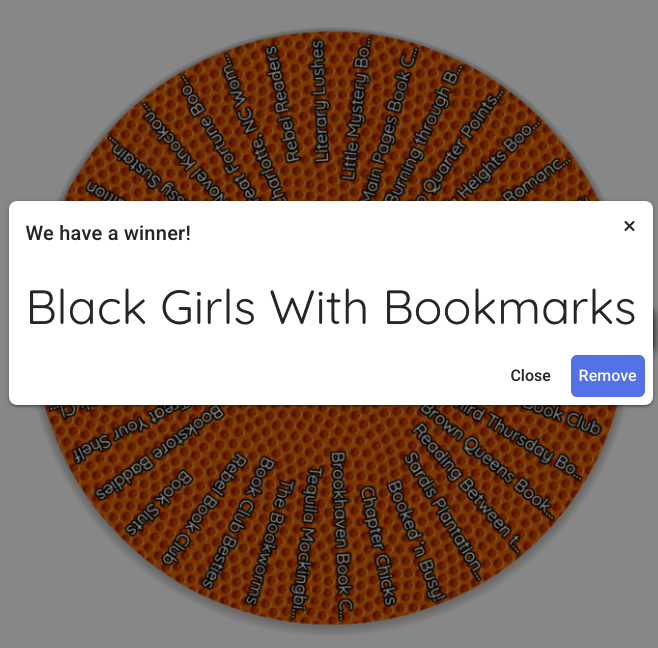 CMLibFoundation's tweet image. 38 Book Clubs qualified for the Book Club Madness Weekly Winner Challenge Prize — a deluxe book club kit from Troubadour Booksellers with 10 $10 gift cards and the winner is...

BLACK GIRLS WITH BOOKMARKS!

Congratulations!