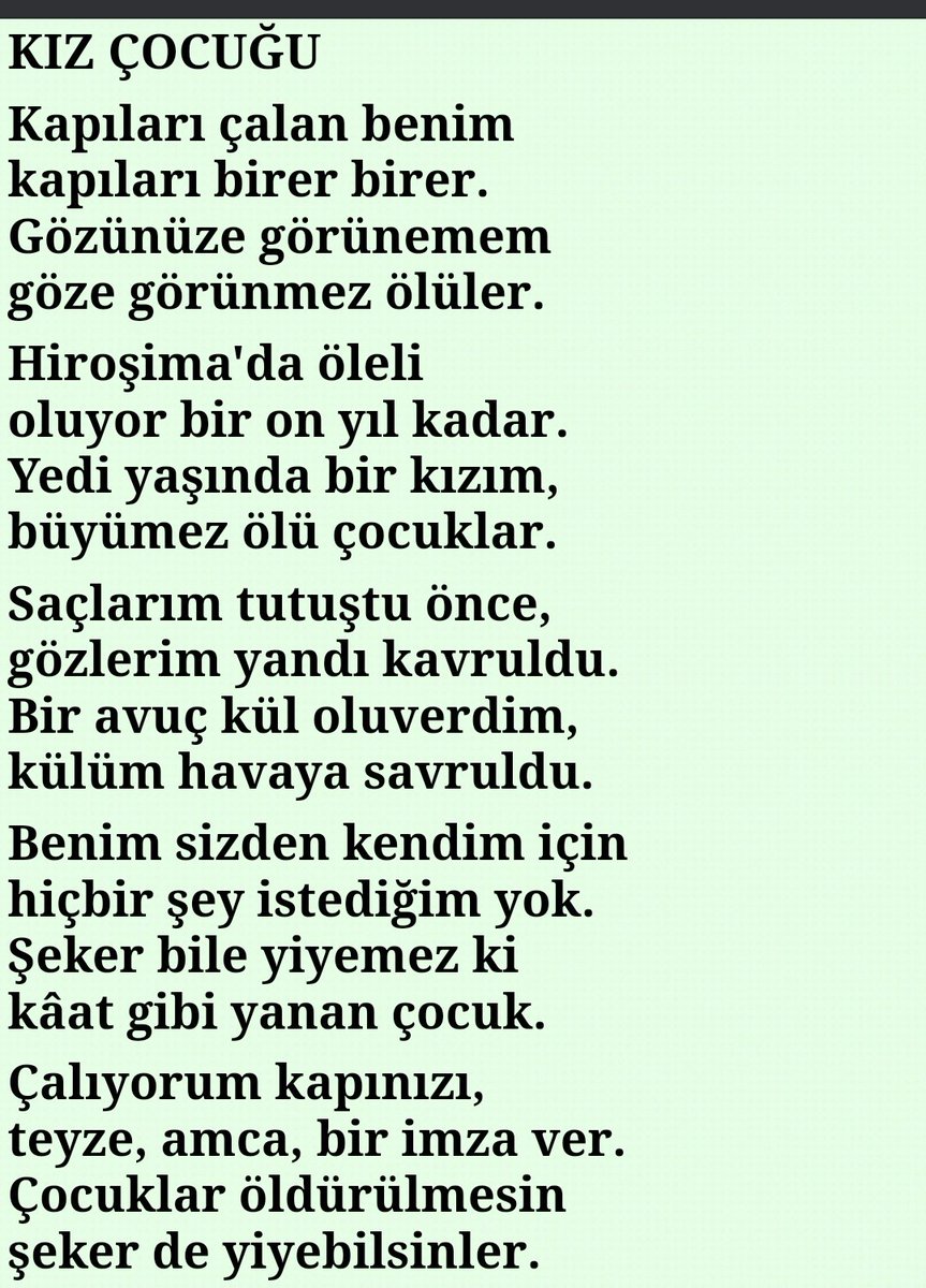 Çalıyorum kapınızı,
teyze, amca, bir imza ver.
Çocuklar öldürülmesin
şeker de yiyebilsinler.

Mansur Yavaş göre CHP'li ulusalcı kemalistlere Kürt çocukları hariç