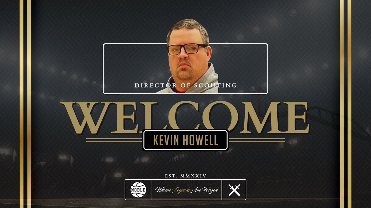 I’d like to welcome Kevin Howell to the Noble team! 🤝

Kevin will serve as our Director of Scouting, bringing a wealth of experience and a proven track record in talent evaluation. We’re excited to have his expertise guiding our scouting efforts.