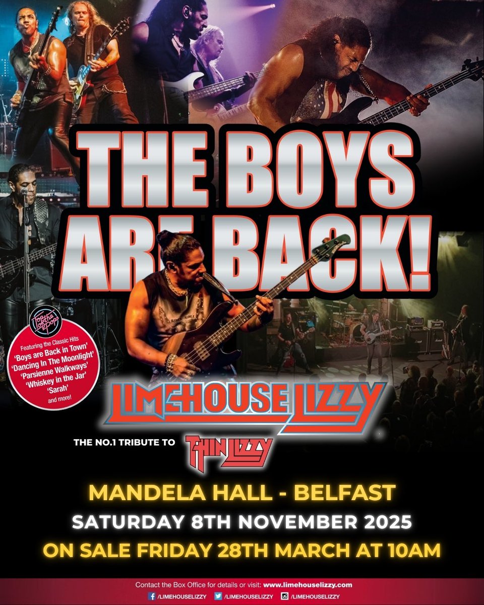 🚨 BELFAST – WE’RE BACK! 🚨

📅 After an incredible night last year, we’re very excited to return to MANDELA HALL on Saturday 8th November!

🔥 Tickets go live TOMORROW at 10AM – set your alarms and don’t miss it!