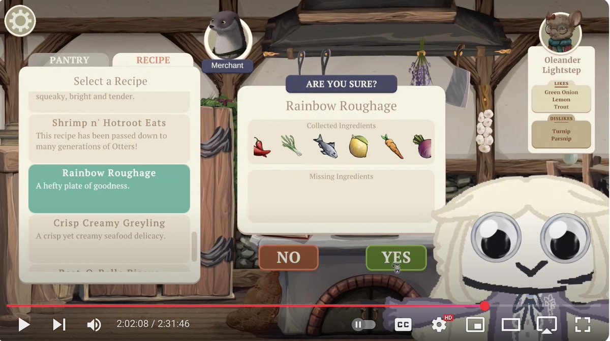 RedwallGame's tweet image. Eulalia!
Feasts &amp;amp; Friends pops 90% &apos;recommend&apos; on Steam!

So let&apos;s play with our favorite Googly-Eyed game player - Rizaldia!
Thanks for playing our cozy, little cooking game.

bit.ly/4iCClkS

bit.ly/40gcHel