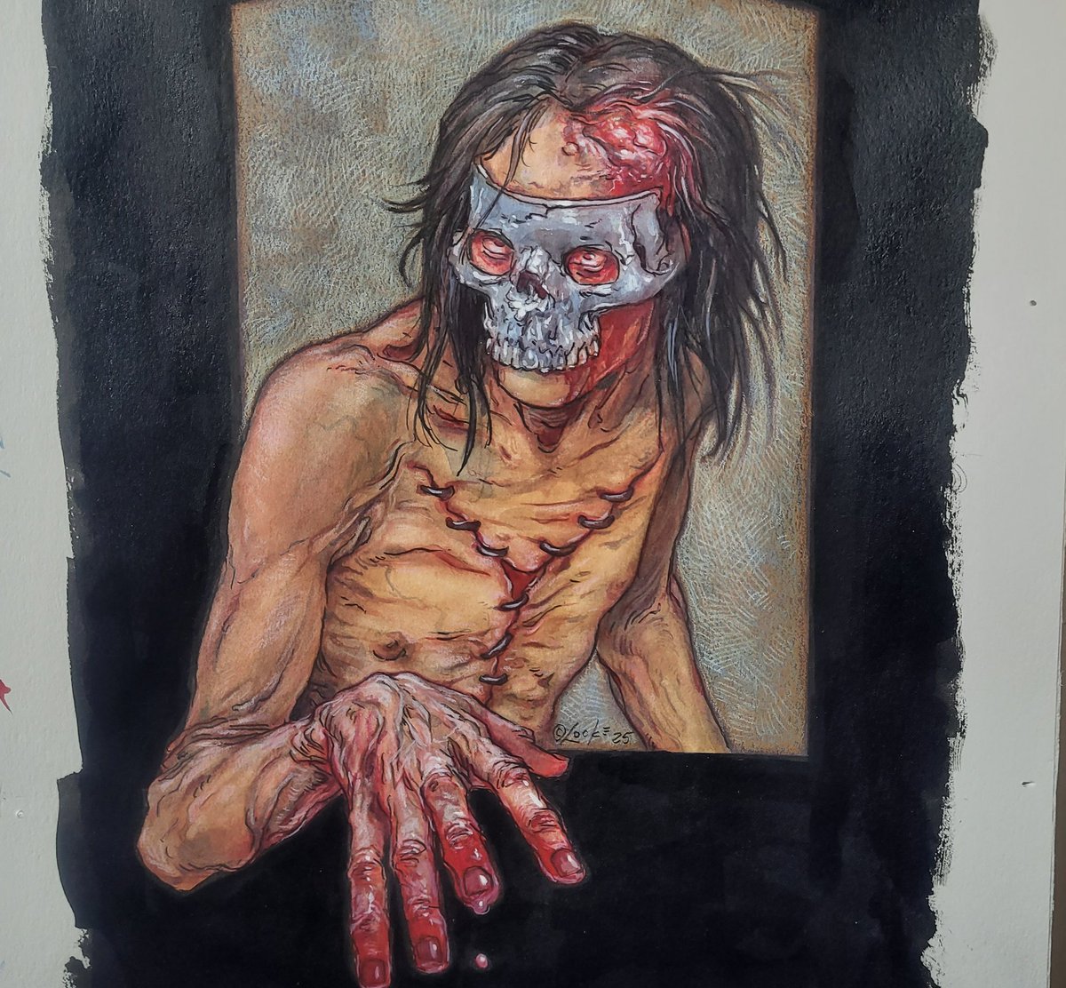 Vince Locke (@vincelocke) on Twitter photo Art for a new <a href="/CorpseOfficial/">Cannibal Corpse</a> t-shirt.
.
.
.
#zombies #painting #cannibalcorpse #watercolor #coloredpencil #horror #metal #originalart Art for a new <a href="/CorpseOfficial/">Cannibal Corpse</a> t-shirt.
.
.
.
#zombies #painting #cannibalcorpse #watercolor #coloredpencil #horror #metal #originalart