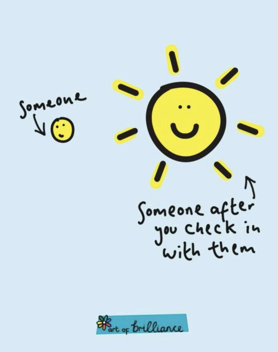 Checking in with someone is a simple way to brighten their day ☀️

Image: artofbrilliance.co.uk