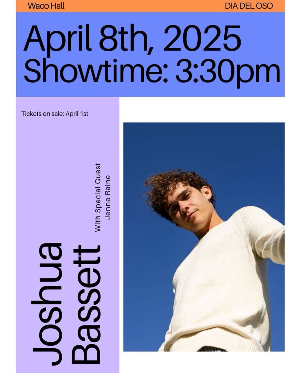 Joshua Bassett México 🇲🇽 (@joshuabassettmx) on Twitter photo 🎤| <a href="/joshuatbassett/">Joshua Bassett</a> va a estar cantando junto a Jenna Raine este proximo 8 de abril en el Día del Oso de la Universidad de Baylor en Texas! 🎤| <a href="/joshuatbassett/">Joshua Bassett</a> va a estar cantando junto a Jenna Raine este proximo 8 de abril en el Día del Oso de la Universidad de Baylor en Texas!