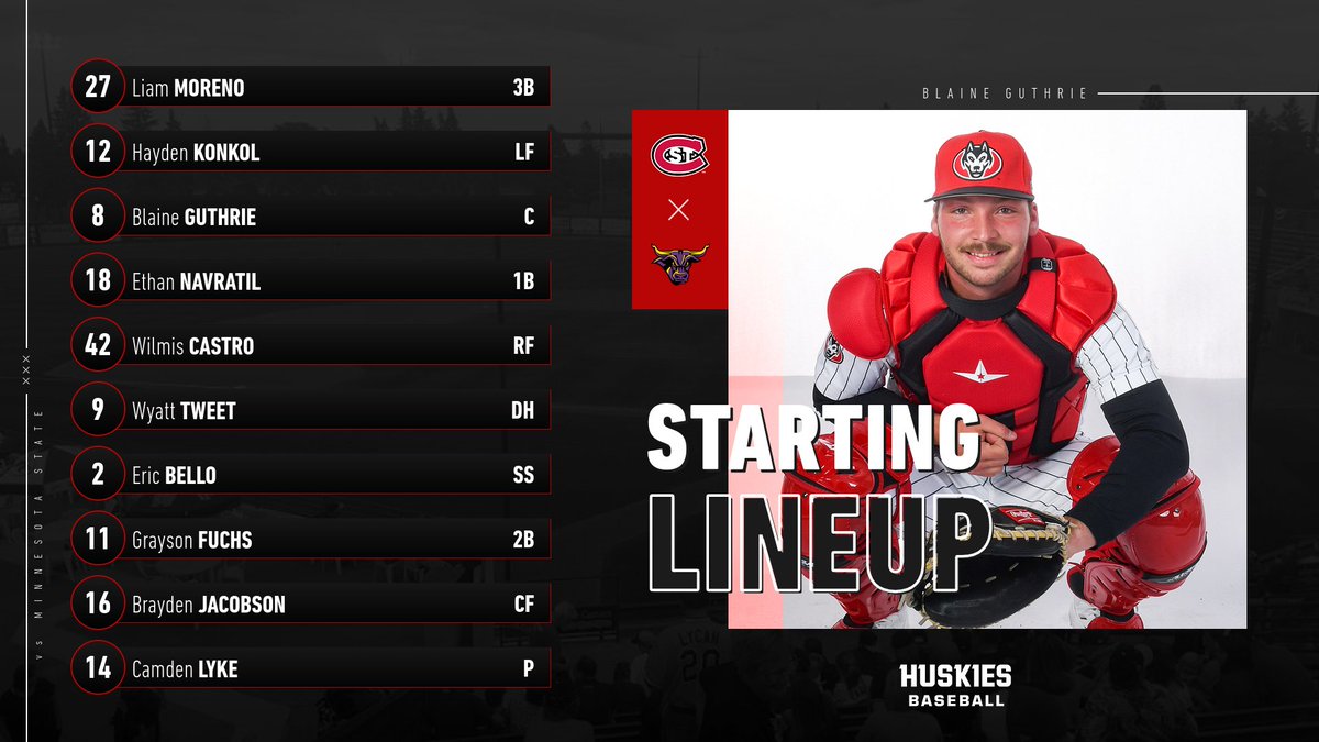 We'll start 15 mins early at 2:15!

#Huskyland ⚾️
