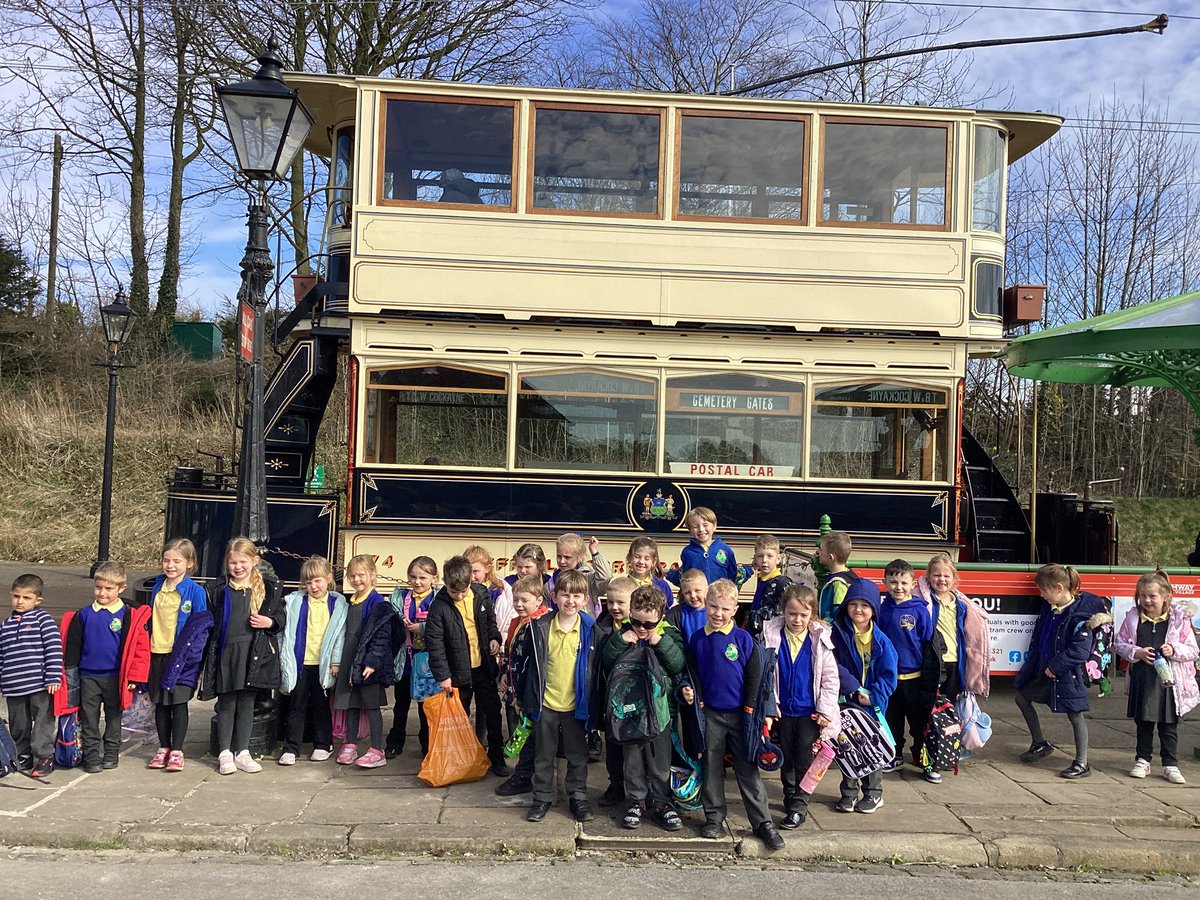Year1 had a fabulous time at <a href="/CrichTramway/">CrichTramwayVillage</a> They were able to role play through the ages. We took a ride on a tram, paying with old coins and the children received a tram ticket like they would years ago 😁