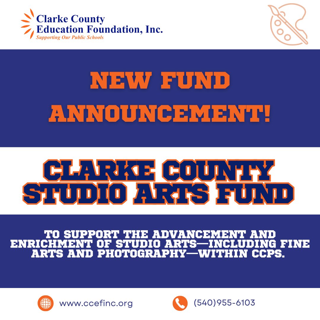 ClarkeCoEdFound's tweet image. 🎉 Big news from CCEF! Two new funds totaling $85K will support the arts & IB Program at @CCHSEagle!
🎨 $25K for Studio Arts
🌍 $60K for IB Endowment
🔗 Learn more: ccefinc.org/clarke-county-…
#ClarkeCounty #CCPS #IBProgram #ArtsEducation #CCEFImpact
