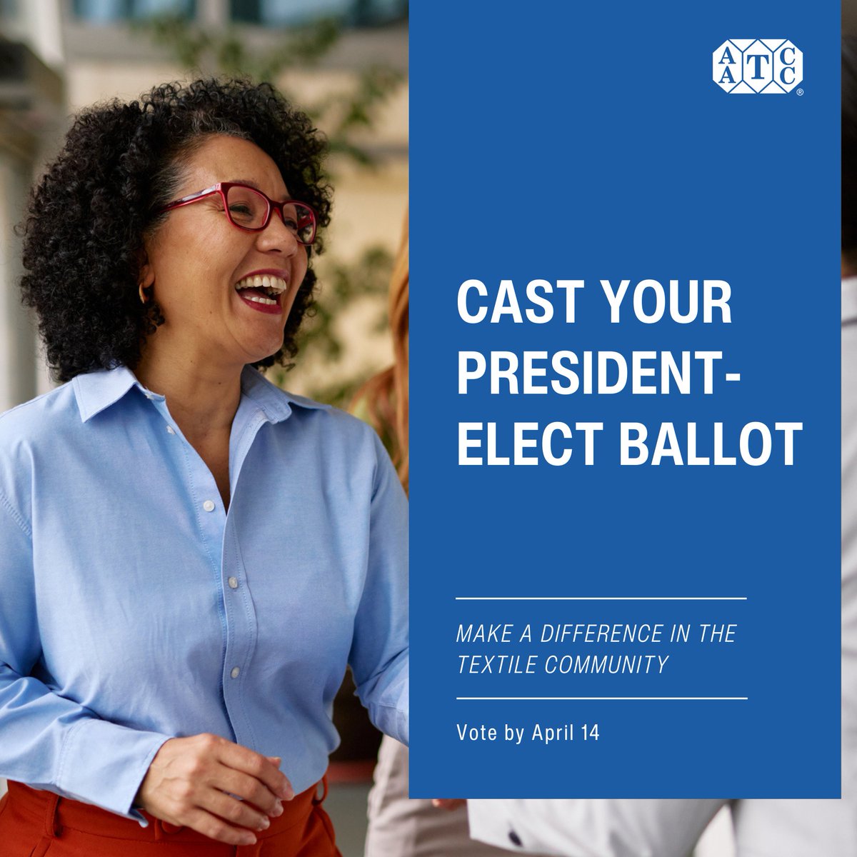 📝 AATCC Members: Your Vote Matters! Cast your ballot  for the 2025-2026 President-Elect by email before April 14. 
Make your voice heard – vote today! 🗳️  #LeadershipElection #ProfessionalAssociation
🔗 loom.ly/AIZhkr8
