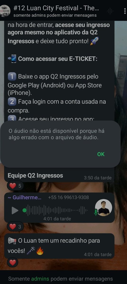 Só o meu áudio tá assim?