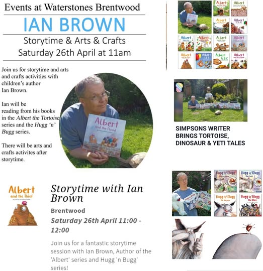 Ian Brown (@ianbrowntv) on Twitter photo Hey #BRENTWOOD #ESSEX Saturday April 26 from 11am it's #ALBERTthetortoise #HuggnBugg #picturebooks #storytime at #Waterstones <a href="/BrentwoodBooks/">WaterstonesBrentwood</a>. #Storytelling, #tortoises #yetis #dinosaurs, giveaways Alberttortoise.com
#bookevent #authorevent #bookseries #illustrations Hey #BRENTWOOD #ESSEX Saturday April 26 from 11am it's #ALBERTthetortoise #HuggnBugg #picturebooks #storytime at #Waterstones <a href="/BrentwoodBooks/">WaterstonesBrentwood</a>. #Storytelling, #tortoises #yetis #dinosaurs, giveaways Alberttortoise.com
#bookevent #authorevent #bookseries #illustrations