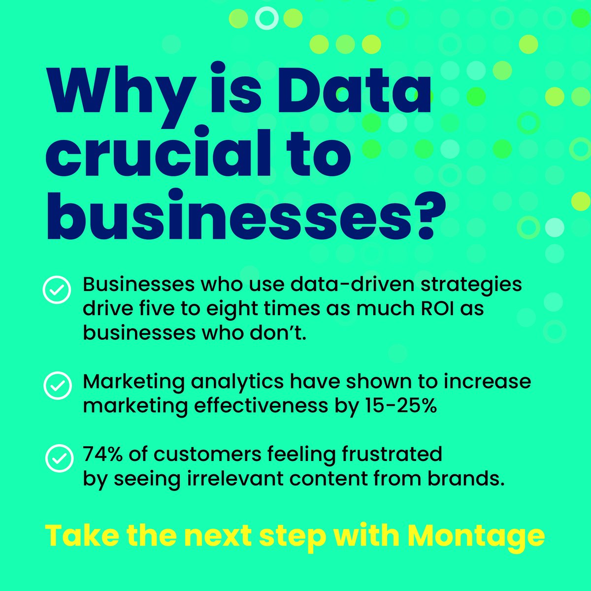 Didn't make it to our Data webinar? Here are a few reasons why you should invest in your data with Montage.

Explore our Data Services: loom.ly/R5Gr_yw
