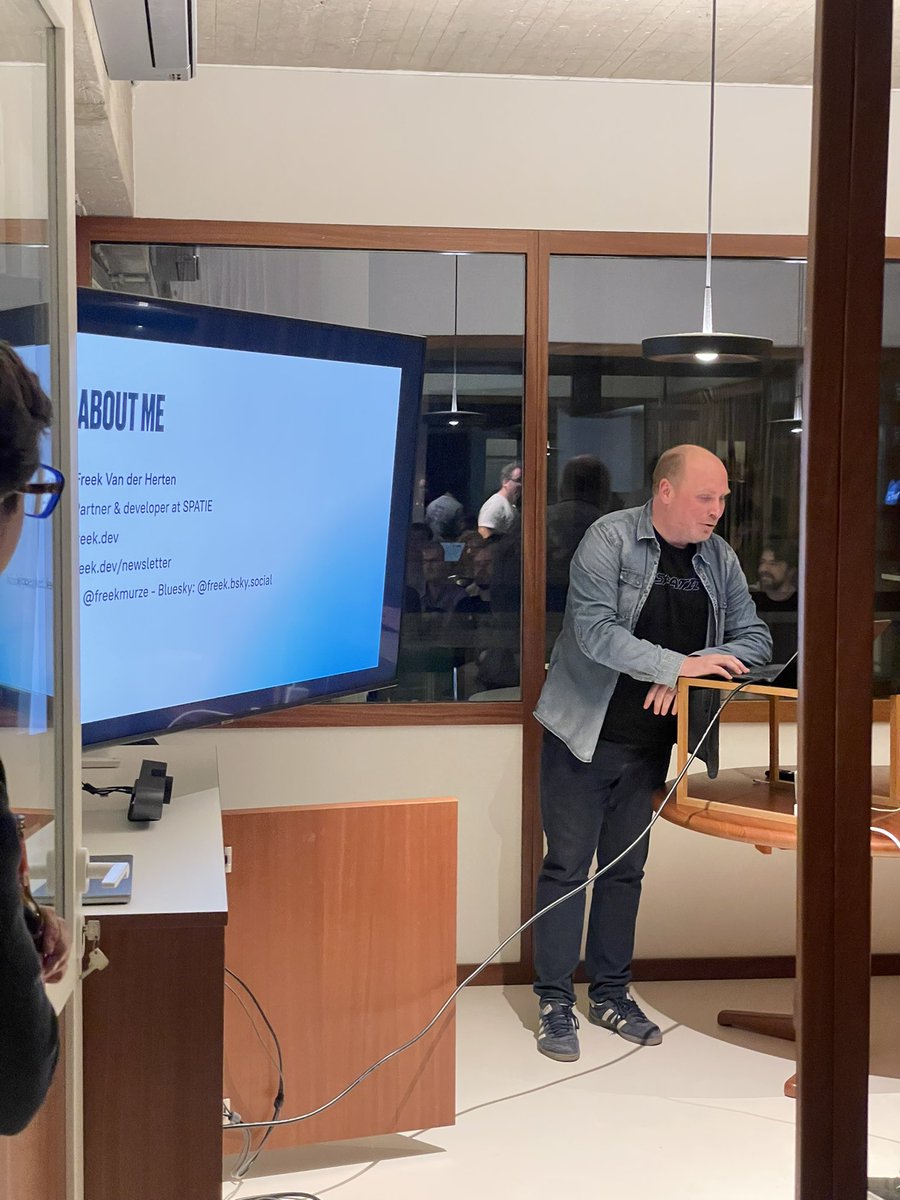 Bert De Swaef (@burtds) on Twitter photo Our buddy <a href="/freekmurze/">Freek Van der Herten π</a> about multi-tenancy here during <a href="/phpantwerp/">PHP Antwerp</a> in his own office at <a href="/spatie_be/">Spatie</a> ...
#php #publicspeaking Our buddy <a href="/freekmurze/">Freek Van der Herten π</a> about multi-tenancy here during <a href="/phpantwerp/">PHP Antwerp</a> in his own office at <a href="/spatie_be/">Spatie</a> ...
#php #publicspeaking