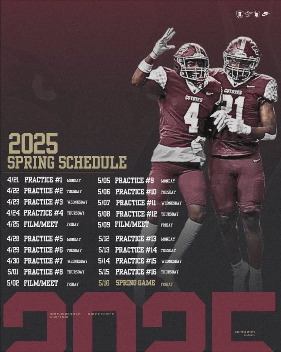 Let’s do it!!! <a href="/HHS_Coyote_FB/">Heritage Coyote Football</a> <a href="/CoachJ_Fish/">John Fish</a> <a href="/PrepRedzoneTX/">Prep Redzone Texas</a> #AGTG