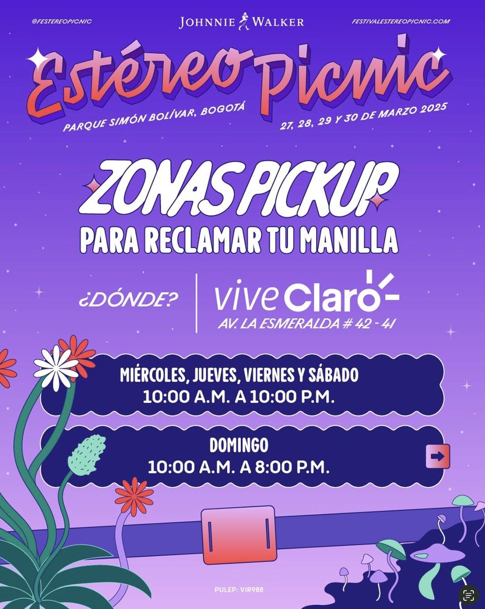 Recuerden que si aún no han reclamado sus manillas, pueden hacerlo en la zona pick up