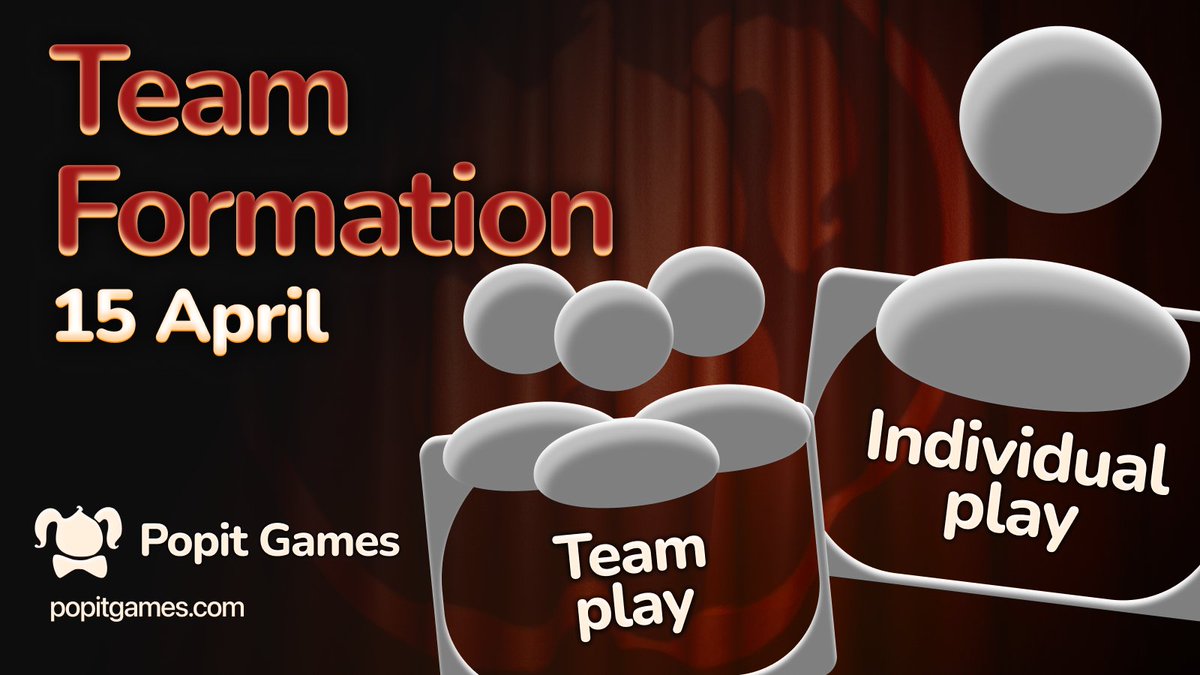 ♠️ TEAM FORMATION BEGINS APRIL 15 ♠️

Games of wit.
Games of strategy.
Games of alliances.

Games that will go down in history.

🤝 FORMATION OF A TEAM:
🃏 A Popit is created and minted as a Pop Coin.
🃏 The author can contact a moderator to get their Pop Coin included in the