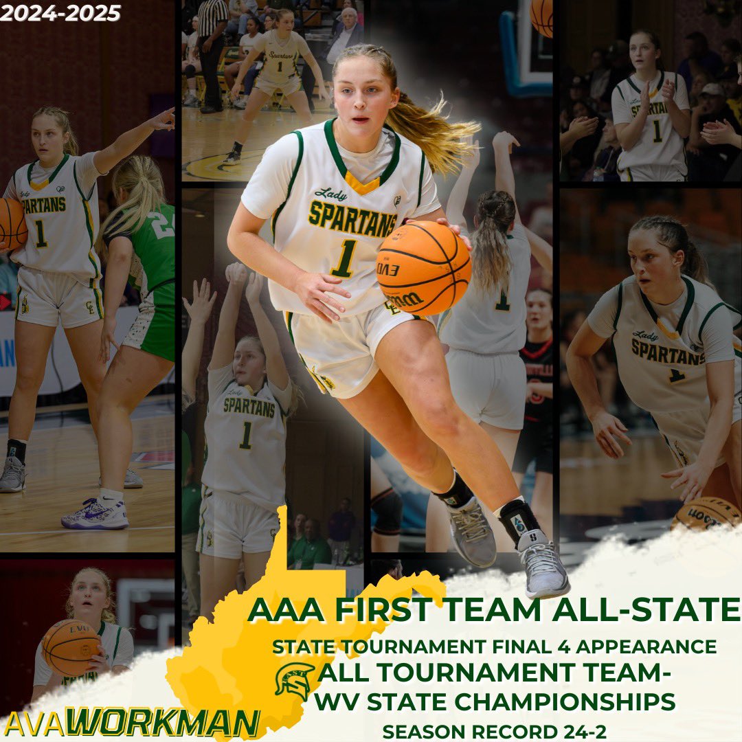 Ava Workman (@ava_d_workman1) on Twitter photo Super blessed and honored to be named
- Class AAA 1st team ALL-State and
- 2025 WV State Tournament All Tournament Team for this season!
Thank you <a href="/wvswa/">WV Sports Writers</a>! <a href="/ladyspartanhoop/">GEHS LADY SPARTAN HOOPS</a> Super blessed and honored to be named
- Class AAA 1st team ALL-State and
- 2025 WV State Tournament All Tournament Team for this season!
Thank you <a href="/wvswa/">WV Sports Writers</a>! <a href="/ladyspartanhoop/">GEHS LADY SPARTAN HOOPS</a>