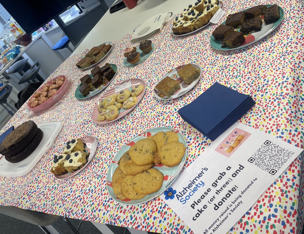 Ellice Parkinson (@elliceparkinson) on Twitter photo Today at <a href="/HealthInnovEast/">Health Innovation East</a> we raised £342 for the <a href="/AlzSocCampaigns/">Alzheimer's Society Campaigns</a> by baking and eating cake! 🤩
It will hopefully contribute towards #funding more fantastic research into understanding #dementia and improving dementia care. Today at <a href="/HealthInnovEast/">Health Innovation East</a> we raised £342 for the <a href="/AlzSocCampaigns/">Alzheimer's Society Campaigns</a> by baking and eating cake! 🤩
It will hopefully contribute towards #funding more fantastic research into understanding #dementia and improving dementia care.