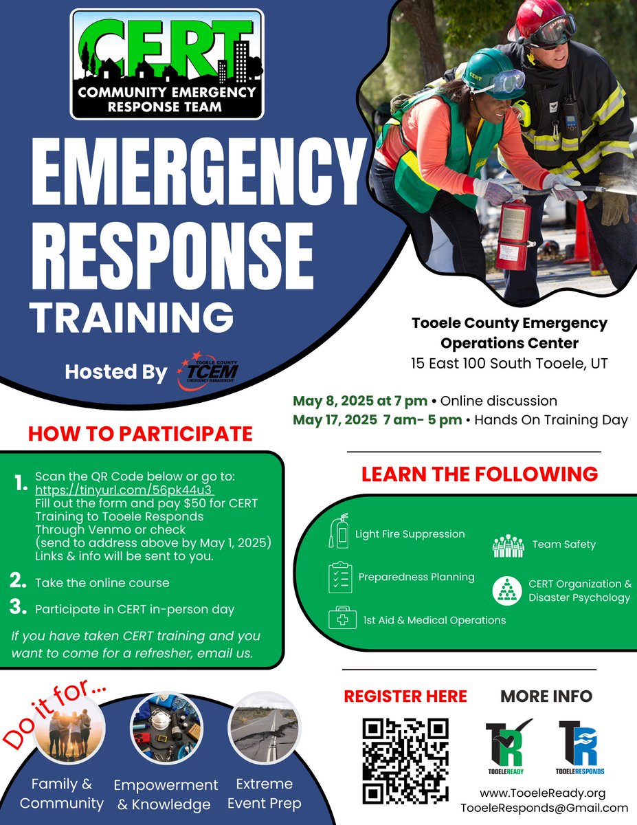 CERT training is coming sign up today.