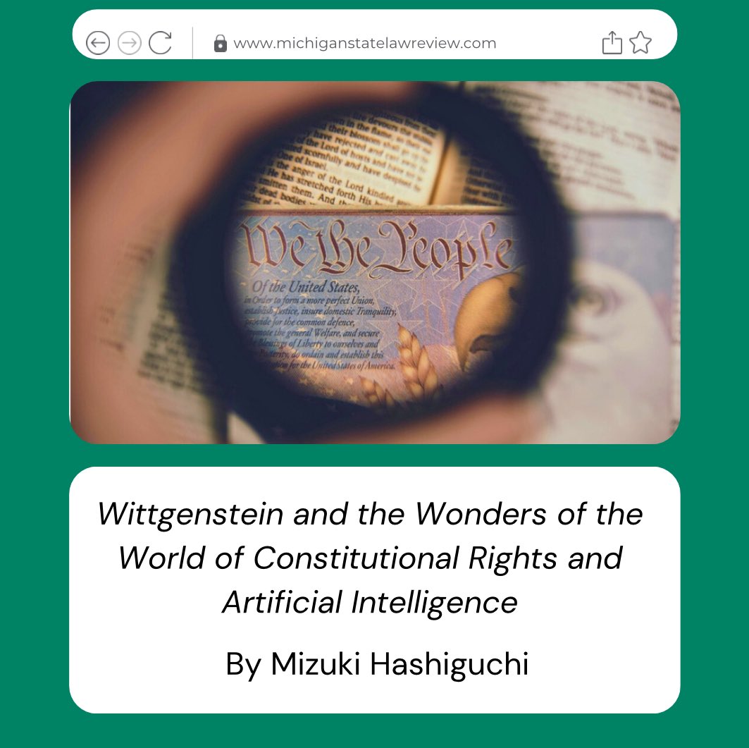 NEW FORUM PUBLICATION: For our third publication this week, we delve into artificial intelligence and constitutional rights. Check out the incredibly insightful piece by New York Attorney Mizuki Hashiguchi.