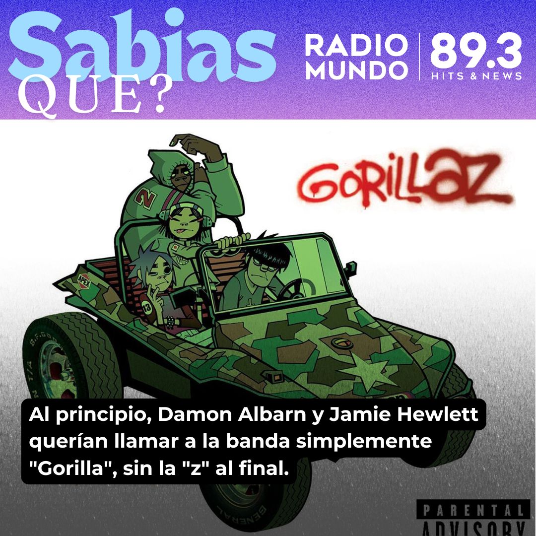 ¿Sabías que la banda originalmente iba a llamarse "Gorilla" (sin la "z")? 🤯 Damon Albarn y Jamie Hewlett cambiaron el nombre a Gorillaz para hacerlo más único. 🐒🎧

¿Cuál es tu canción favorita de Gorillaz? 👇🎤

#Gorillaz #Música #DatoCurioso #music #radio #RadioMundo