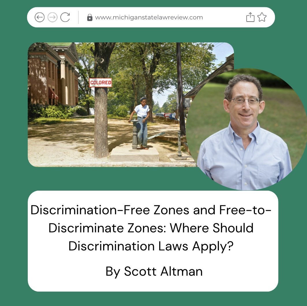 FORUM PUBLICATION ALERT: Our latest post on the online forum focuses on discrimination laws and the intersection of First Amendment rights. Head over to the online forum to read this insightful piece by USC Law Professor, Scott Altman.