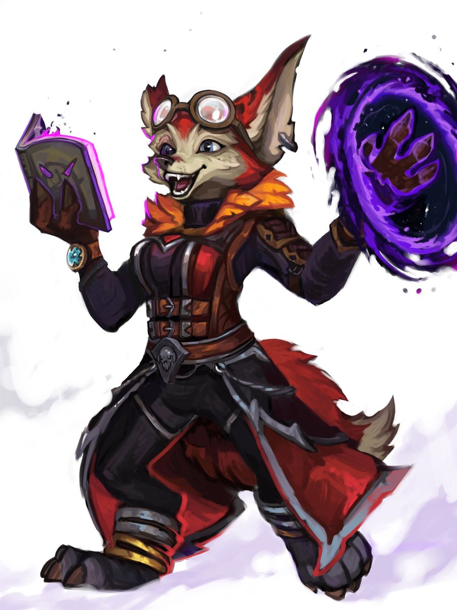 Kheena showing some vulpera void magic 👀 

Raffle prize for <a href="/Voidpera/">Kheena - "Pawfessor Cinderclaw"</a> 🦊 

Sorry for a long wait and thank you for a very beautiful character!