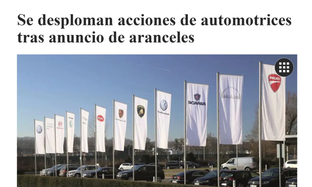 ¿Ya ven? General Motors perdió 7.8% en la bolsa; Stellantis (Chrysler), 3.60%; Ford, 1.71%. Qué bueno que el mico anaranjado está fortaleciendo la industria automotriz. Imagínense si quisiera debilitarla 😶
jornada.com.mx/noticia/2025/0…