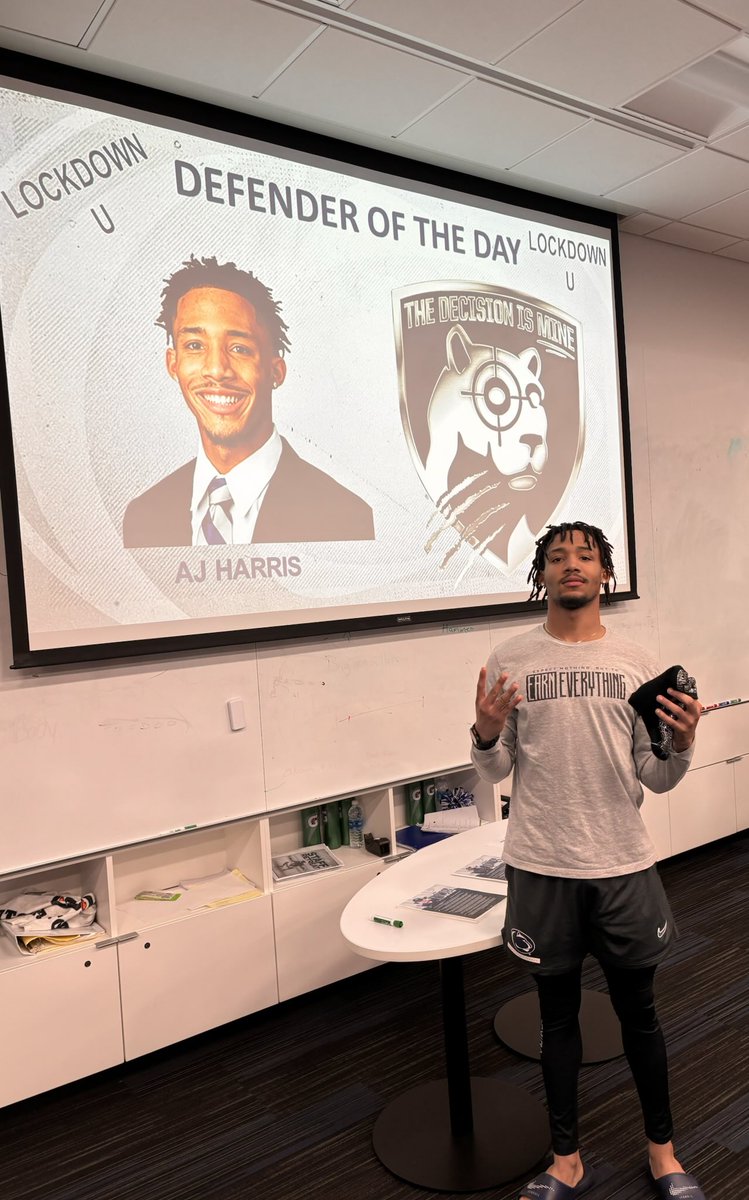 Jim Knowles (@coachjimknowles) on Twitter photo Defender Of The Day
Spring #1
“The speed of the leader determines the rate of the pack.”
<a href="/Aj_harris04/">Aaron-Joshua Harris</a> #LockdownU #StrengthAndHonor Defender Of The Day
Spring #1
“The speed of the leader determines the rate of the pack.”
<a href="/Aj_harris04/">Aaron-Joshua Harris</a> #LockdownU #StrengthAndHonor