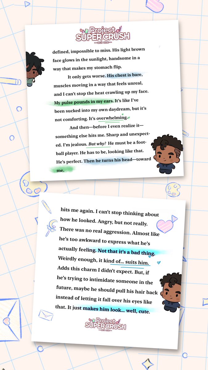PasteliaEnt's tweet image. Meet Project Super Crush—A queer story exploring early adulthood, identity, art, & love through the eyes of two Black leads.
At Eastvale University, a young writer and the school’s star athlete are pulled toward each other—until a single moment alters the course of their lives.